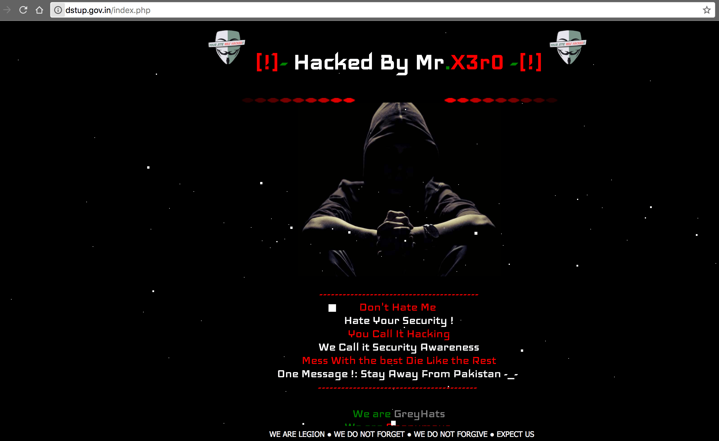 Department of Science And Technology, Government of India Hacked