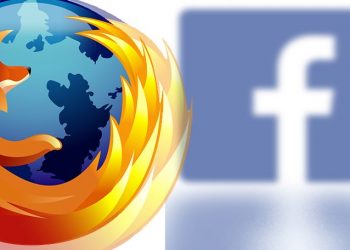 An Image of Firefox browser and Facebook