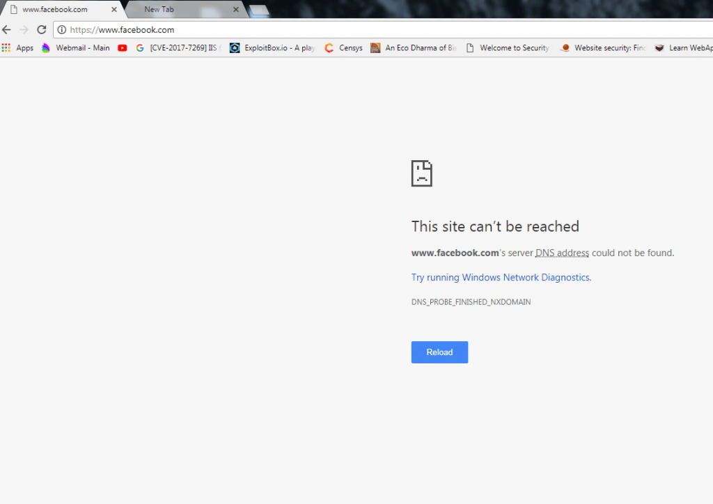 Facebook is down and blocked in Pakistan