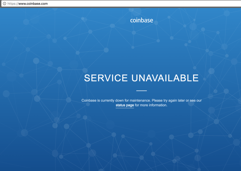 coinbase pro website down