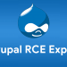 An image of the Drupal that is vulnerable to an RCE Exploit.