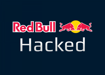 An image of Red Bull logo with a Hacked text.