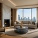 Modern luxury condo interior with stylish furnishings, showcasing enhanced resale value features