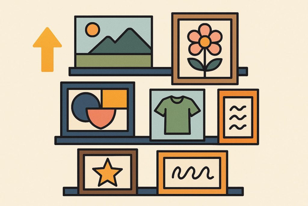 Organizing beginner-friendly collection display with labeled items and creative storage solutions