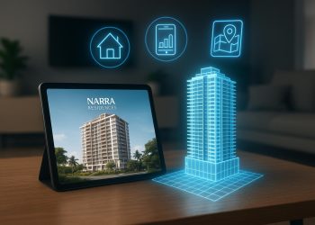 Modern Narra Residences building showcasing advanced homebuying technology and smart features