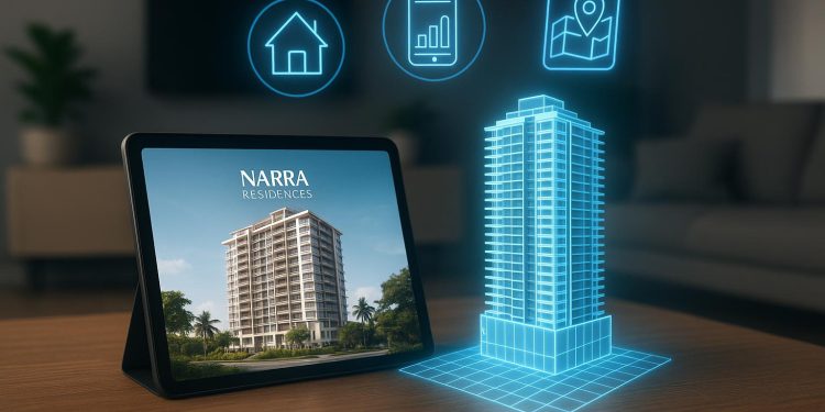 Modern Narra Residences building showcasing advanced homebuying technology and smart features