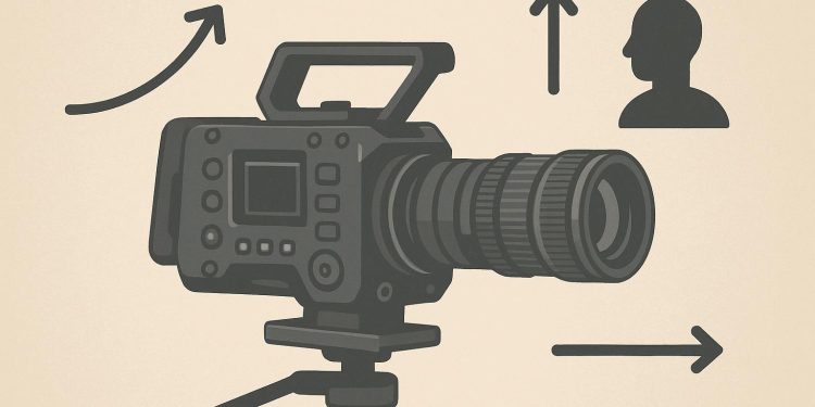 Dynamic camera movement illustrating audience perception concepts in film and media analysis