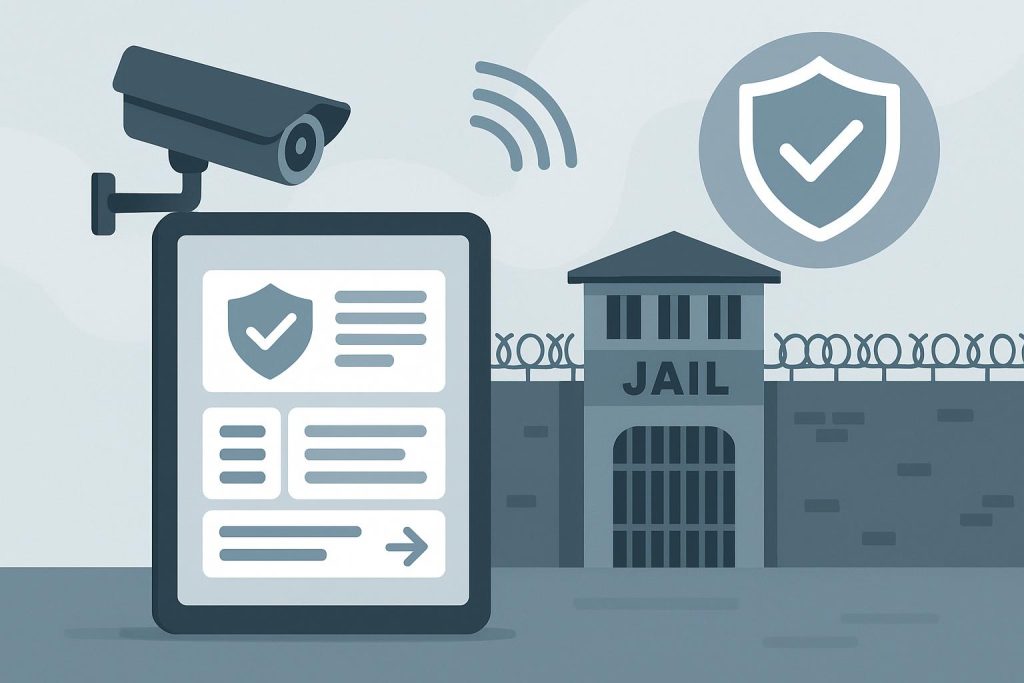 JailCore digital dashboard monitoring correctional facility security and operations