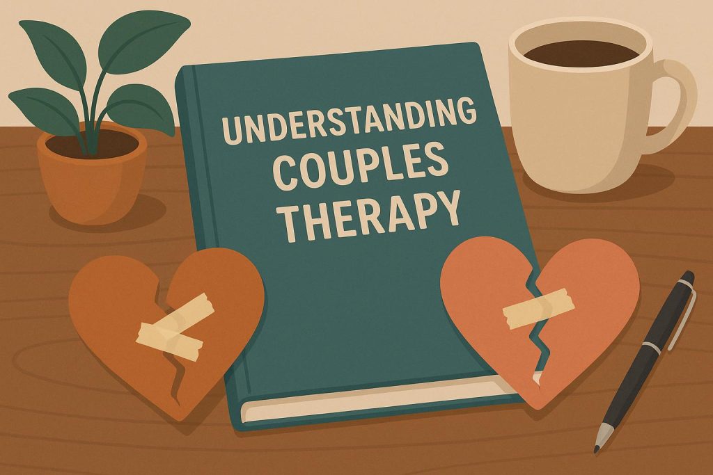Therapist guiding couple through relationship counseling session for improved communication