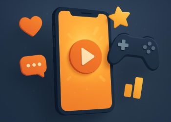 Colorful gaming app icons on a smartphone screen highlighting user engagement benefits