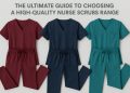 Assorted high-quality nurse scrubs in vibrant colors displayed neatly for selection and comparison