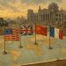 World War II map highlighting global power shifts and formation of modern international alliances