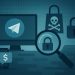Telegram chat interface displaying fraud alerts and scam warnings for online marketplace activity