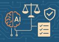 Abstract representation of ethical guidelines and safety protocols in AI software development