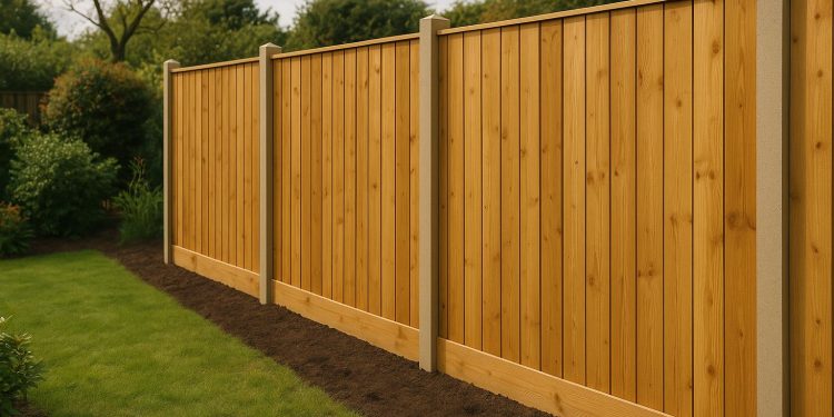 Wooden garden fence with lush greenery, showcasing popular garden fencing design and materials