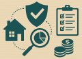 Insurance risk assessment concept with documents, charts, and coverage policy on a desk