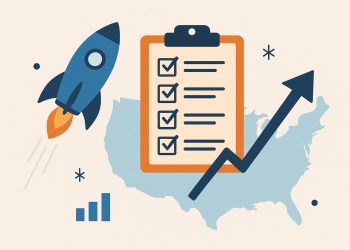 Startup expansion strategy for entering the US market, global business growth concept