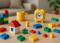 Colorful LEGO bricks scattered on a table, illustrating the significance of LEGO in everyday life