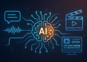 AI-driven video editing interface blending conversational technology with nonlinear editing tools