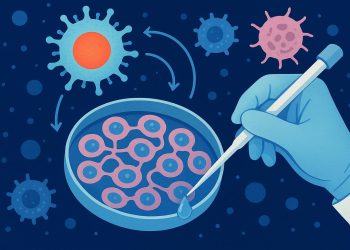 Visual representation of immune signaling pathways influencing innovative cell therapy research